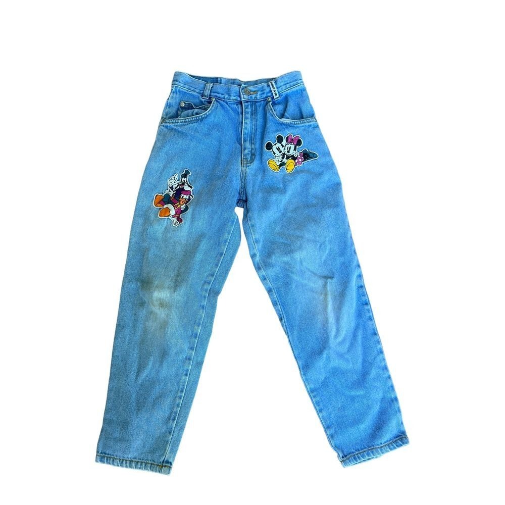 Mickey & Co‎ Kids Light Wash Denim Jeans with Disney Character Patches Size 10